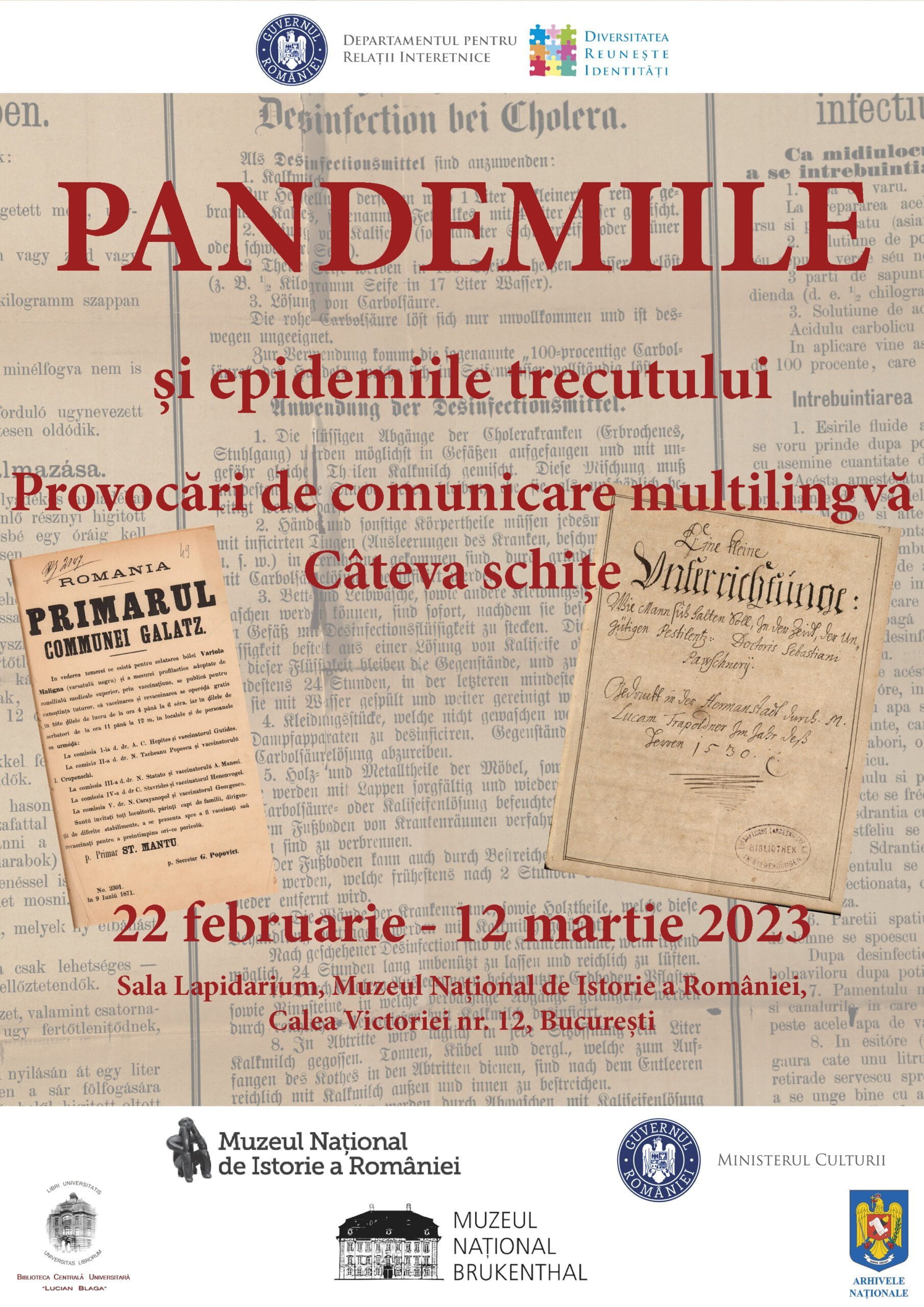 Expozitia Pandemiile si epidemiile trecutului-MNIR