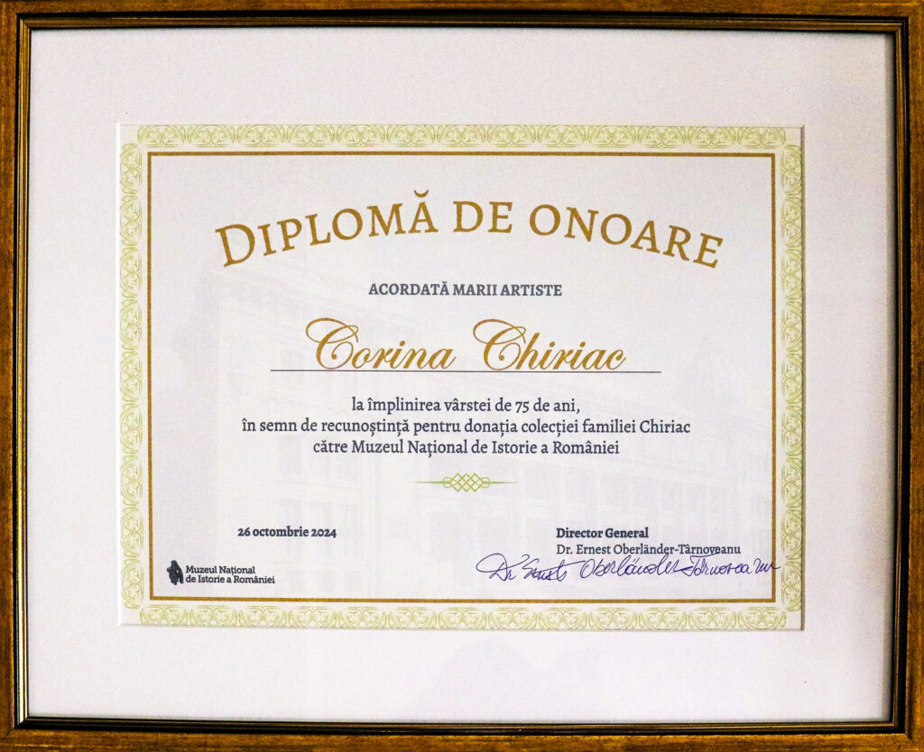Diploma de onoare Corina Chiriac