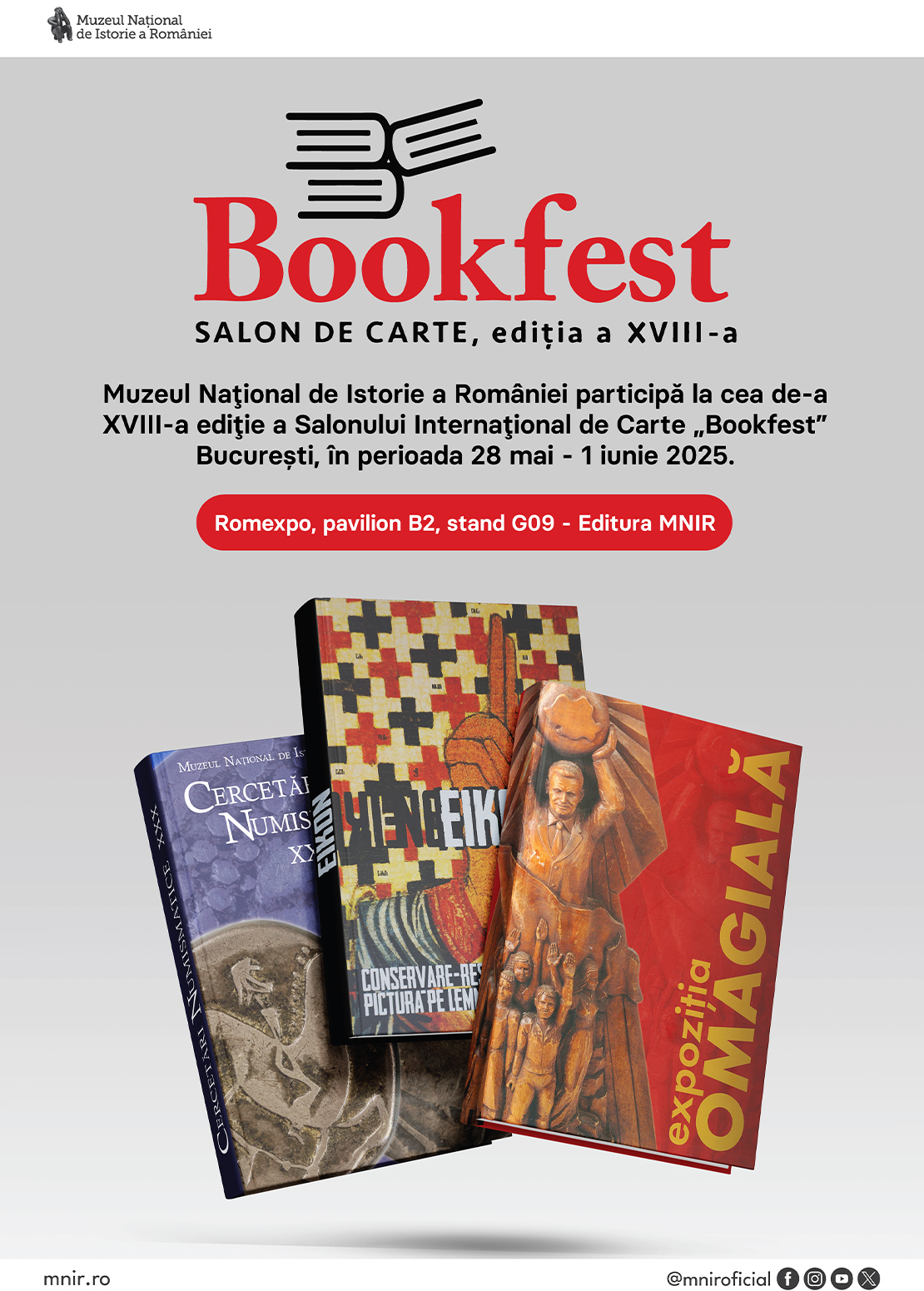 Muzeul Național de Istorie a României participă la Bookfest 2025
