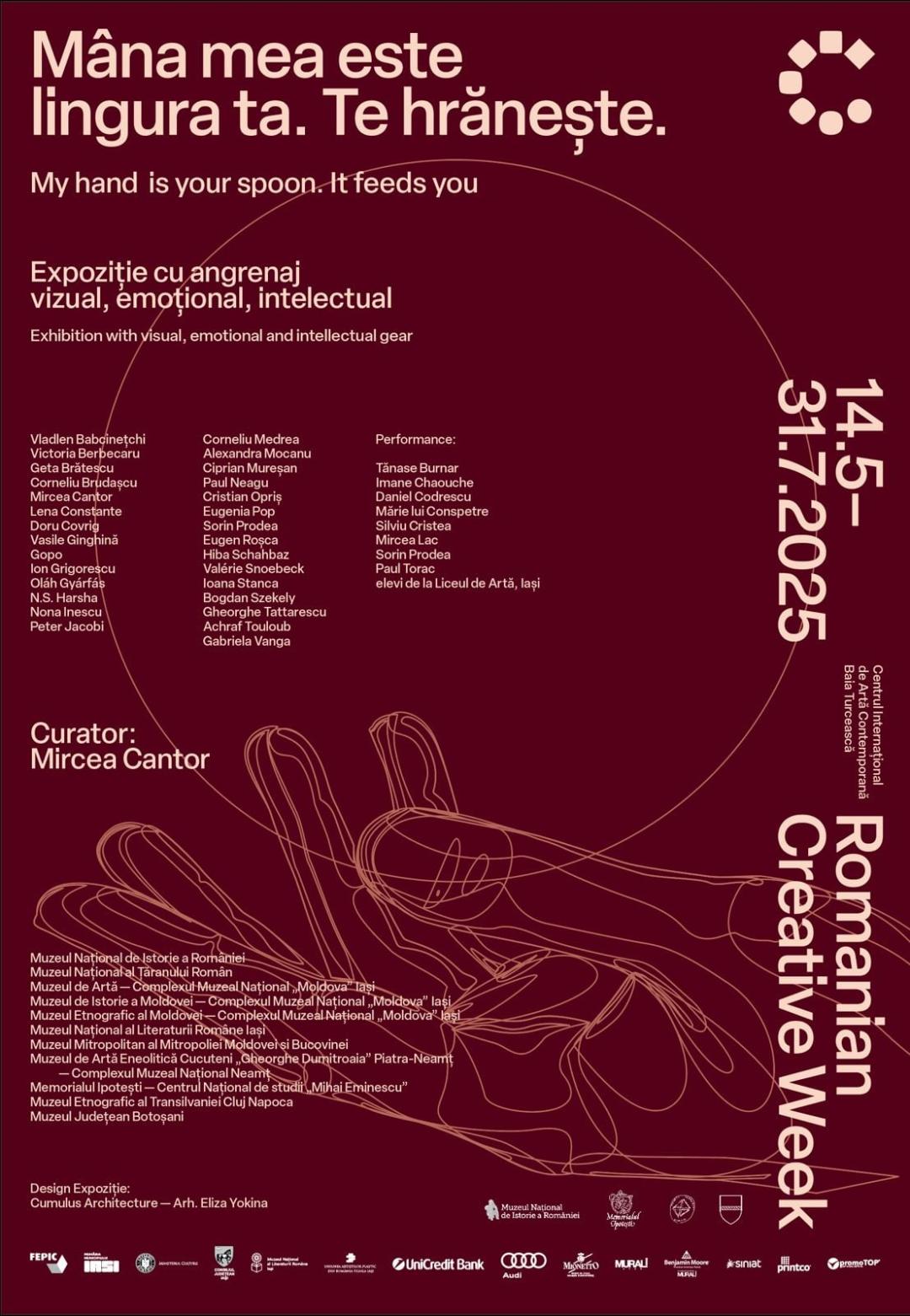 Muzeul Național de Istorie a României participă la expoziția „Mâna mea este lingura ta. Te hrănește”, deschisă în cadrul Romanian Creative Week de la Iași