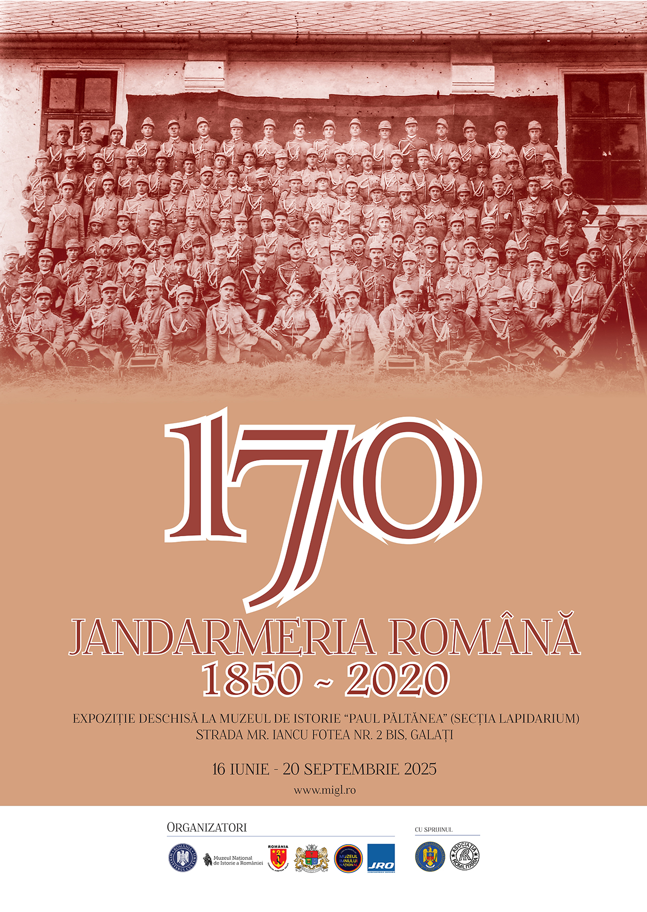 Deschiderea expoziției „Jandarmeria Română 1850 - 2020” la Muzeul de Istorie „Paul Păltănea” din Galați